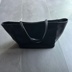 Barney's New York Black Leather Tote